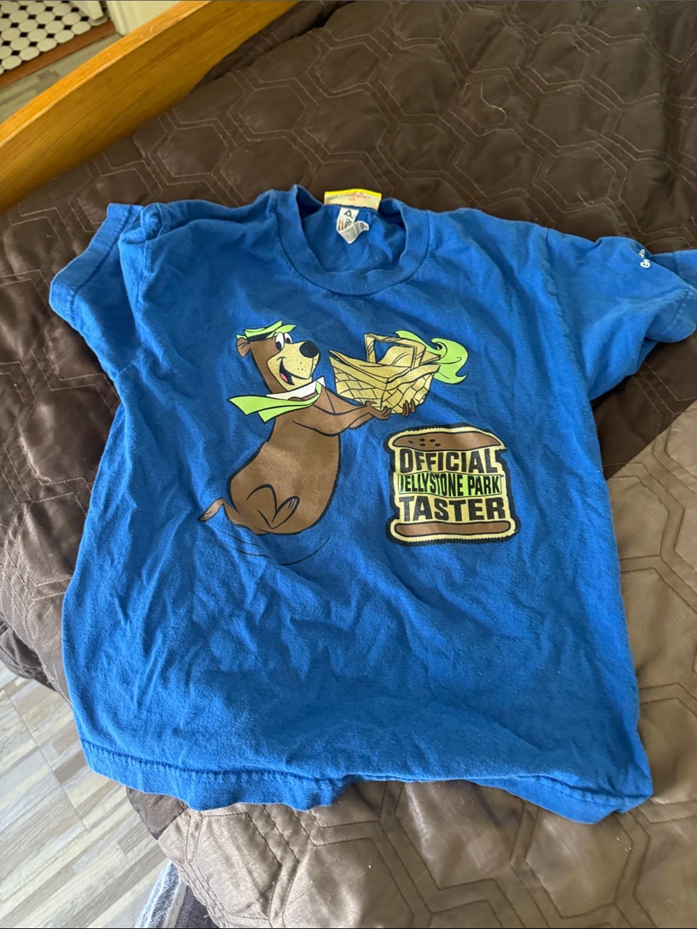 Jellystone Park Blue Kids Graphic Tee with Yogi Bear